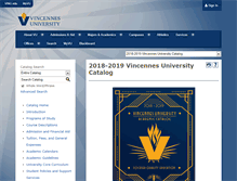 Tablet Screenshot of catalog.vinu.edu